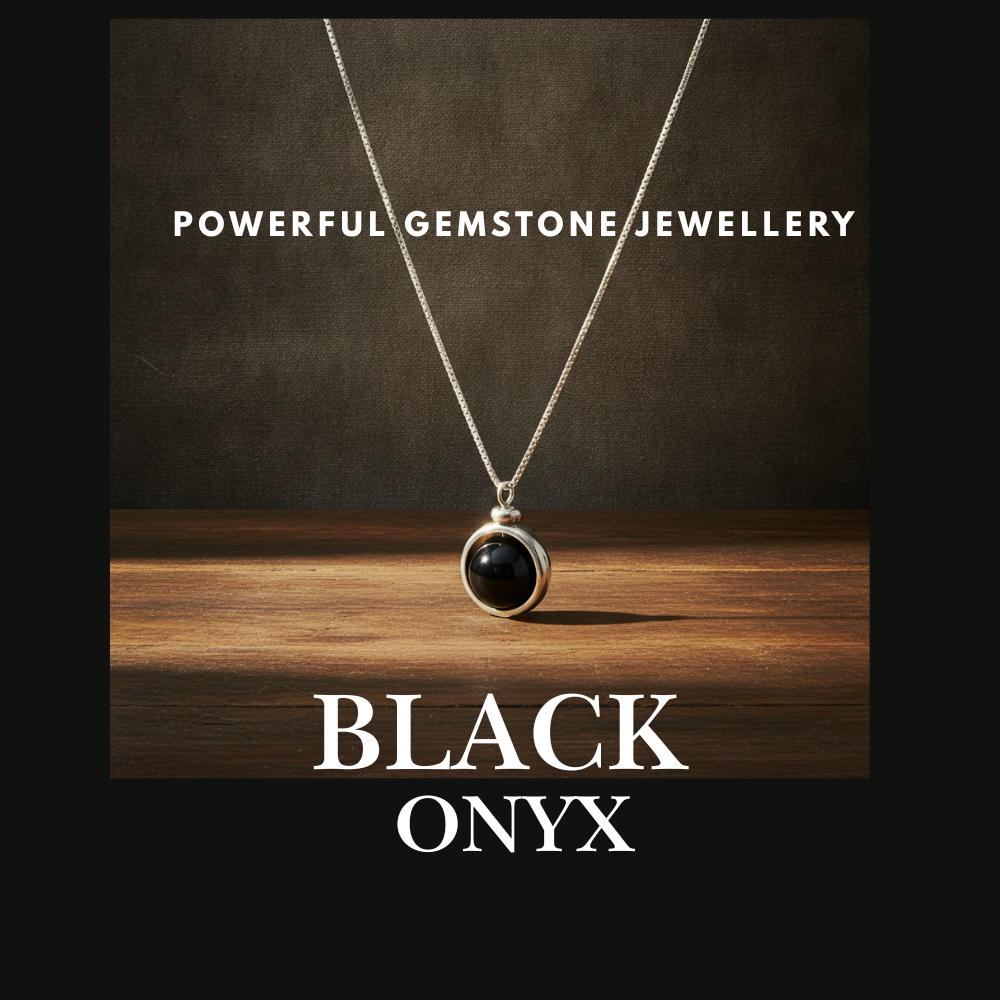 Black Onyx Sphere Pendant Necklace Earth and Soul
