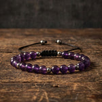 Crystal Bracelet – Amethyst & Hematite | Unisex Natural Stone Bracelet