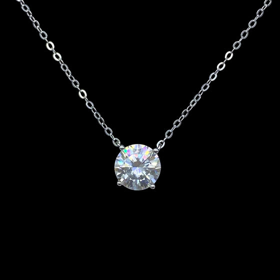 moissanite solitare pendant necklace 2 carat