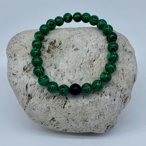 Malachite 8mm Stone Distance Bracelet