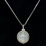 Moonstone Sphere Pendant Necklace