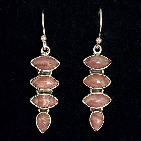 Rhodochrosite Drop Earrings
