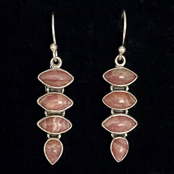 Rhodochrosite Drop Earrings