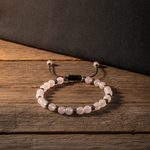 Rose Quartz Crystal Bracelet with Hematite Spacers