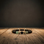 Black Onyx Amazonite Bracelet - Adjustable
