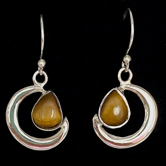 Tiger Eye Drop Earrings