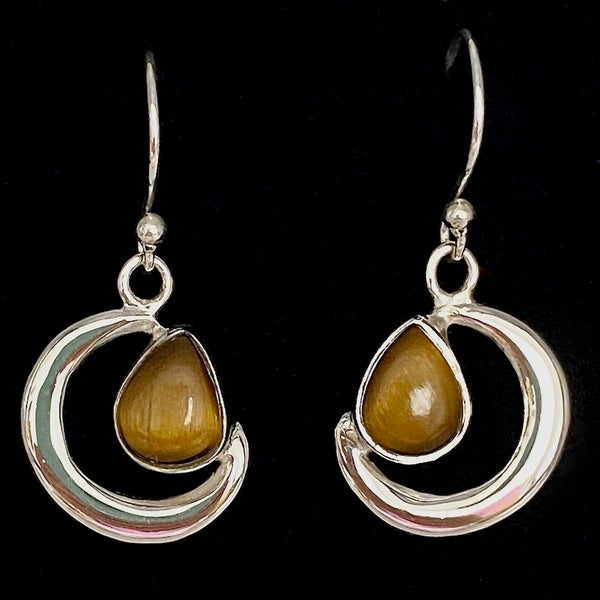 Tiger Eye Drop Earrings