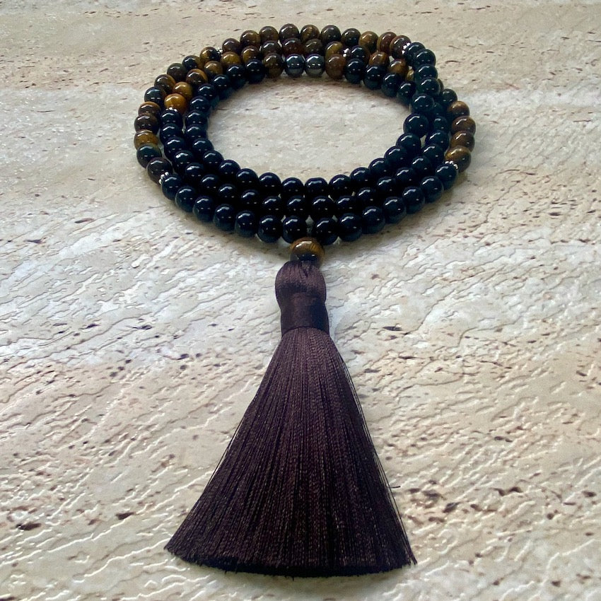 Triple Protection Mala Necklace