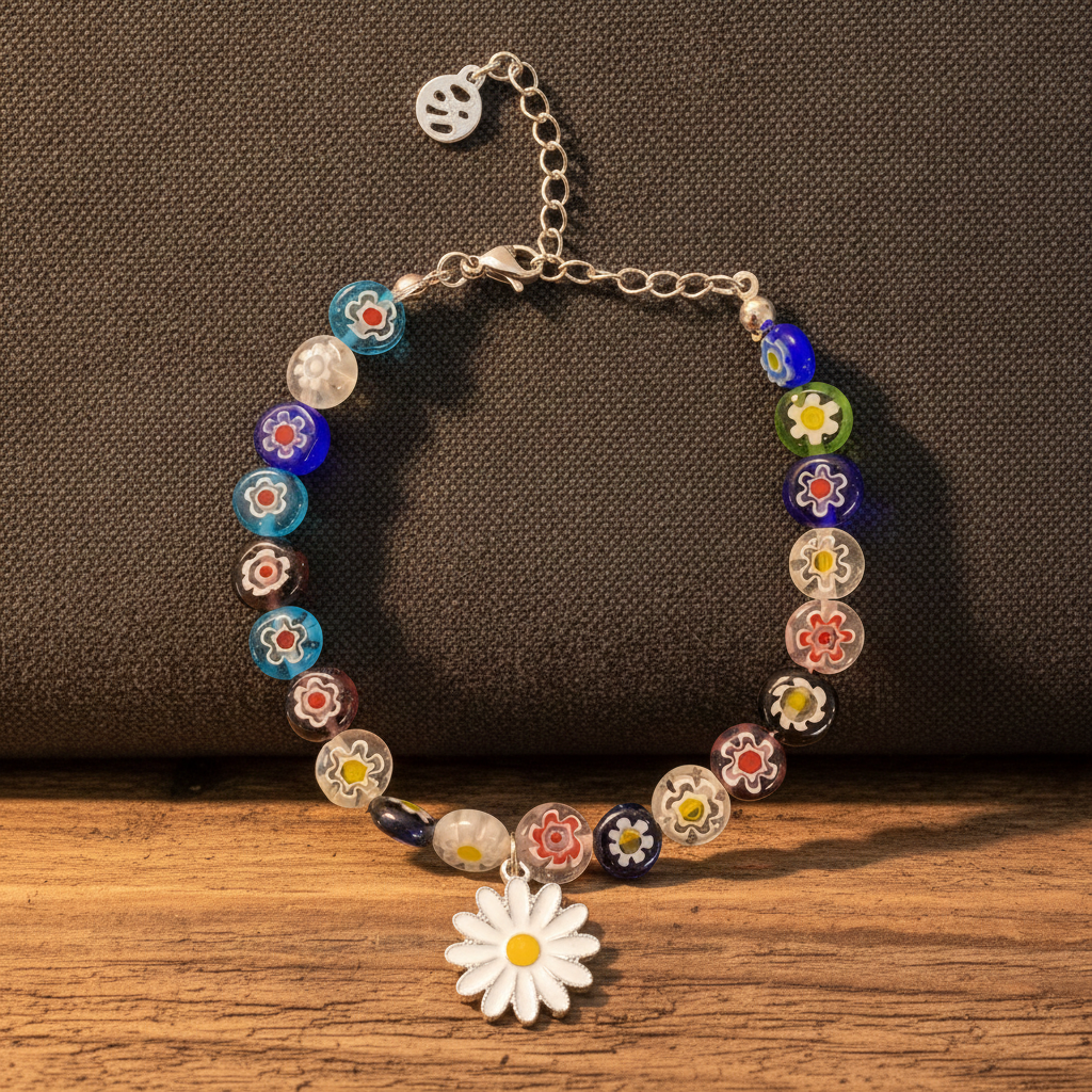 Mosaic Bracelet - Positano Daisy | Adjustable Bracelet