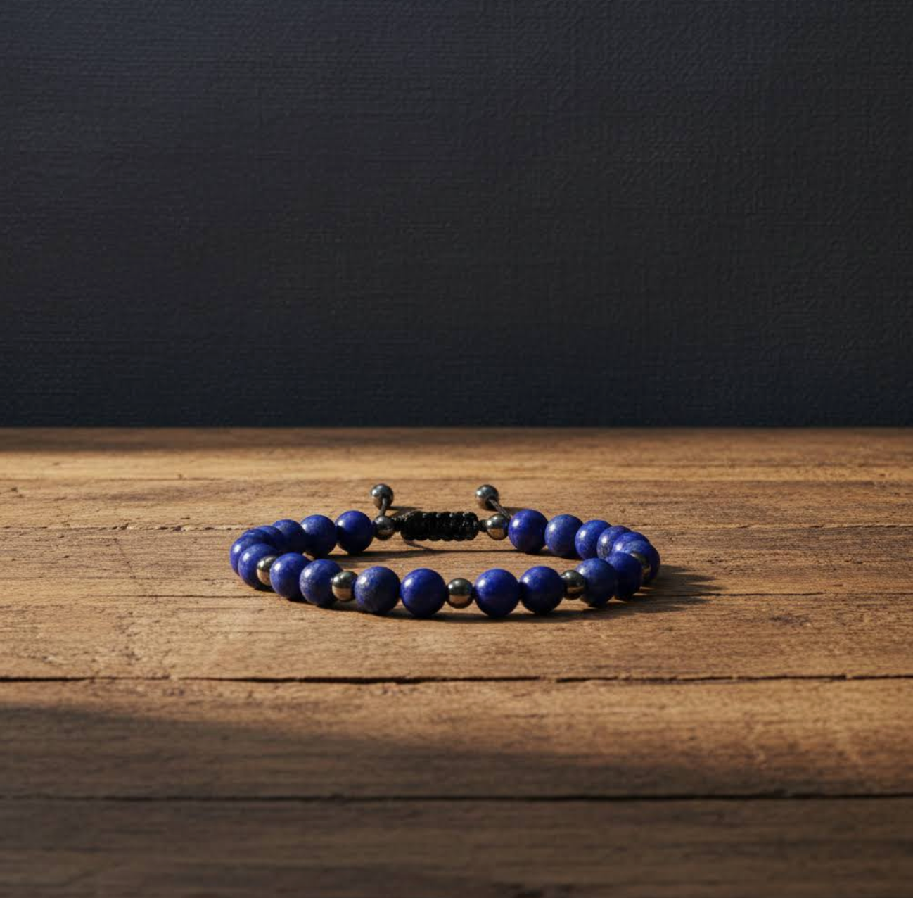 Crystal Bracelet – Lapis Lazuli & Hematite | Unisex Natural Stone Bracelet