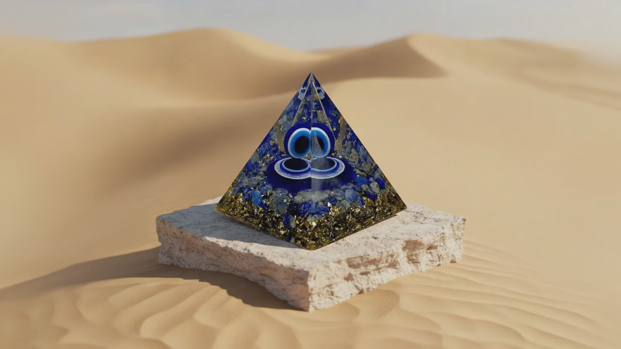 Orgone Pyramid - Lapis Lazuli and Evil Eye Sphere video
