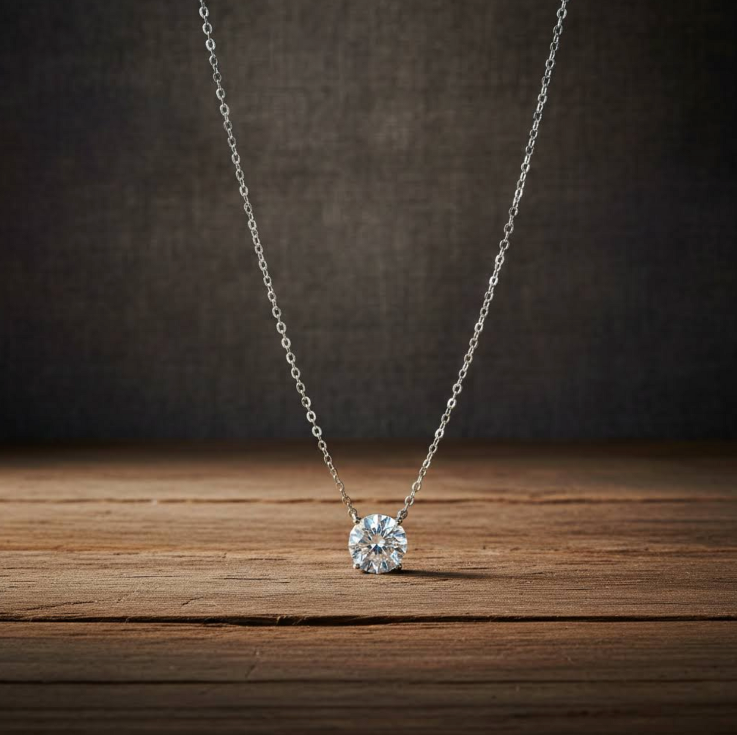 moissanite solitaire necklace
