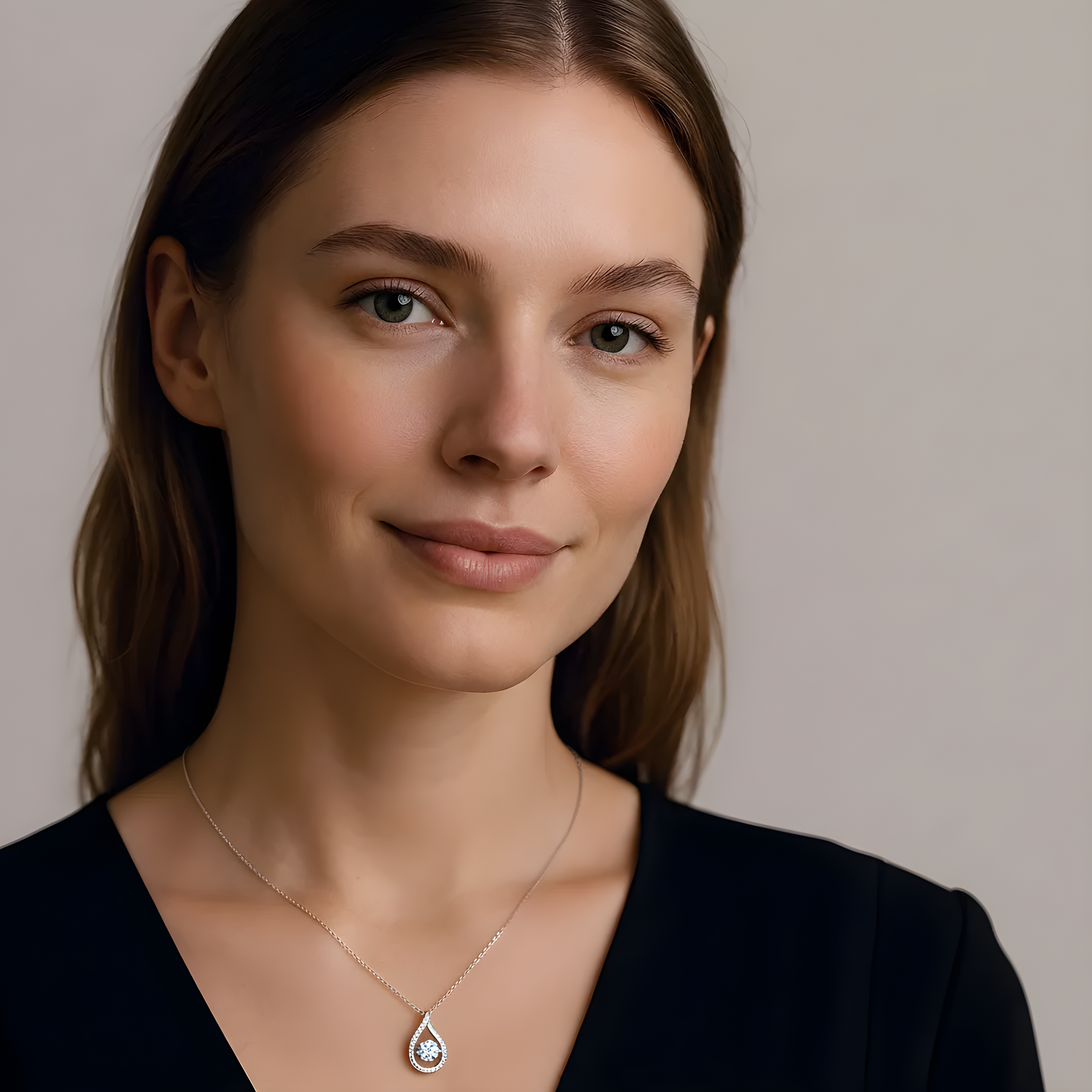 moissanite teardrop necklace