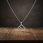 double heart zircon necklace
