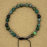 Crystal Bracelet with Hematite Spacers - African Turquoise 