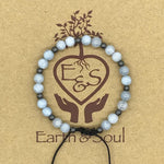 Aquamarine Crystal Bracelet with Hematite Spacers