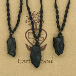 Black Tourmaline Crystal Necklace - Medium