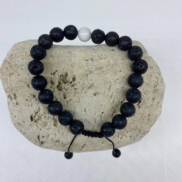 Lava Rock 8mm Stone Healing Distance Bracelets - Adjustable