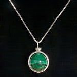Malachite Sphere Pendant Necklace