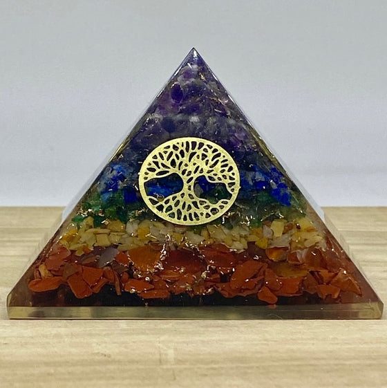 7 Chakra Orgonite Pyramid
